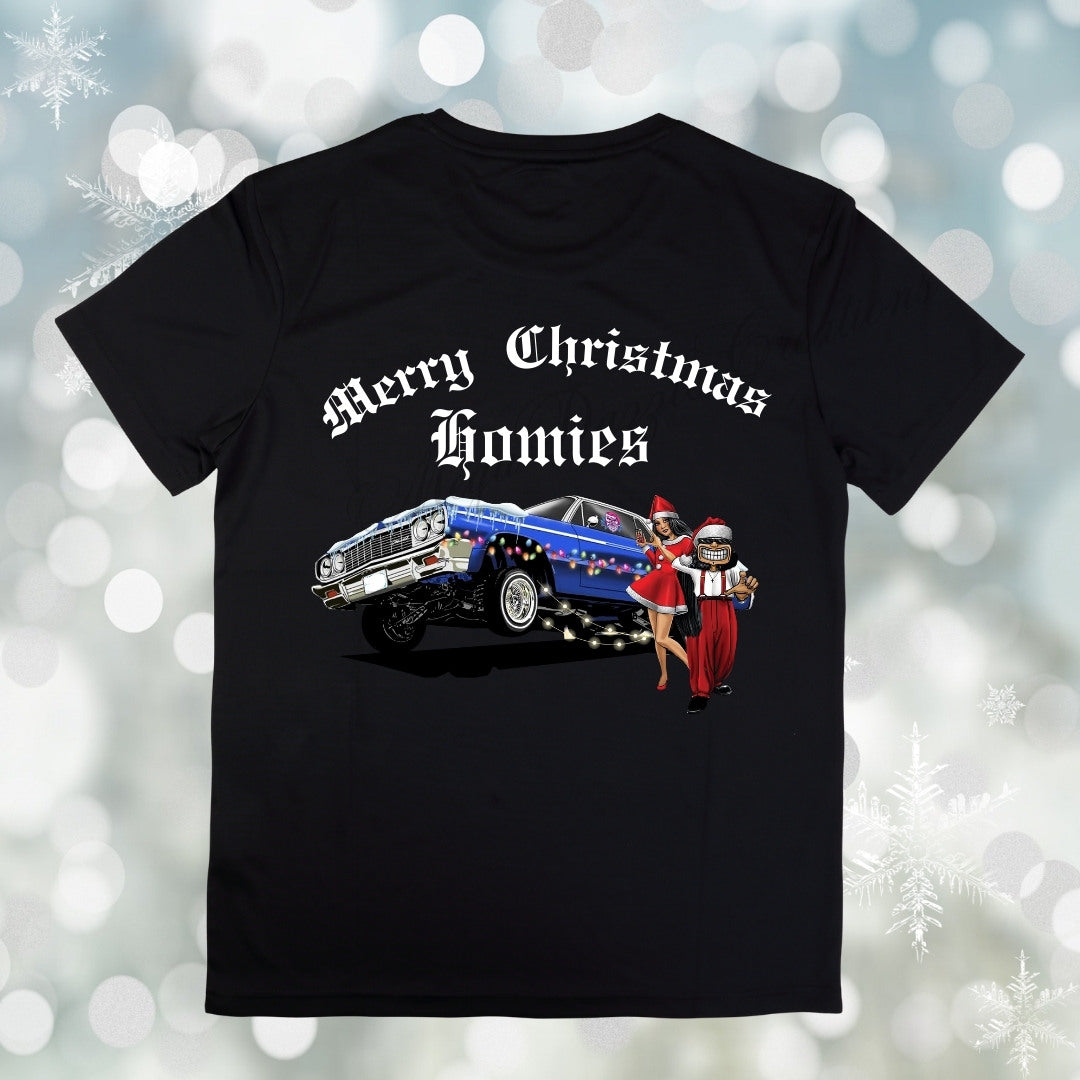 Blue Lowrider Christmas Shirt